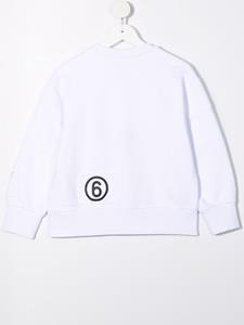 mm6maisonmargielakids MM6 Maison Margiela Kids Sweater met logoprint - Wit