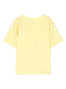moschinokids Moschino Kids T-shirt met logopatch - Geel