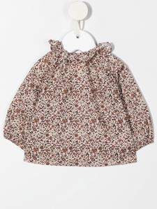 teddy&minou TEDDY & MINOU Shirt met bloemenprint - Beige