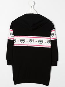 chiaraferragnikids Chiara Ferragni Kids Hoodiejurk met logoprint - Zwart
