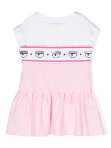 chiaraferragnikids Chiara Ferragni Kids Jurk met logodetail - Roze
