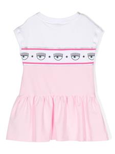 Chiara Ferragni Kids Jurk met logodetail - Roze