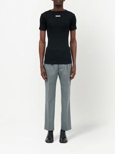 maisonmargiela Maison Margiela Fancy ribgebreid T-shirt - Zwart