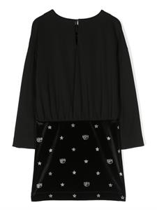 chiaraferragnikids Chiara Ferragni Kids Jurk met logoprint - Blauw