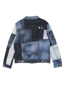dsquared2kids DSQUARED2 KIDS Spijkerjack met patchwork - Blauw