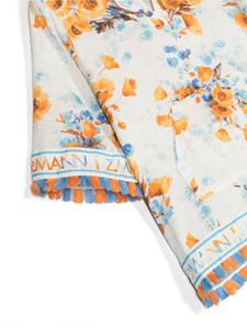 ZIMMERMANN Kids Jurk met bloemenprint - Wit