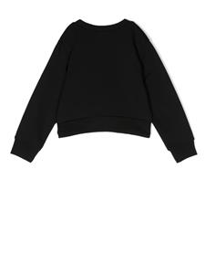 nº21kids Nº21 Kids Sweater met logoprint - Zwart