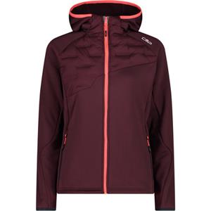 CMP Funktionsjacke WOMAN JACKET HYBRID FIX HOOD BURGUNDY