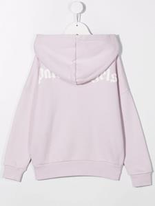 Palm Angels Kids Hoodie met logoprint - Paars