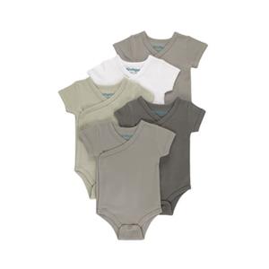 kindsgard Wrap-around Romper trunder 5-pack korte mouw grijs