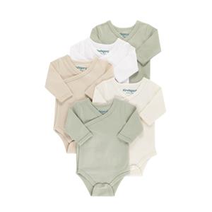 kindsgard Wrap-around Romper trunder 5-pack lange mouw beige