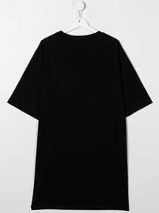 balmainkids Balmain Kids T-shirtjurk met logoprint - Zwart