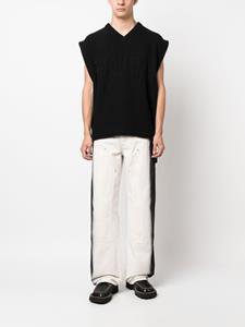 mm6maisonmargiela MM6 Maison Margiela Hemd met V-hals - Zwart