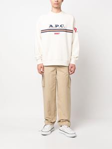 A.P.C. Sweater met logoprint - Beige