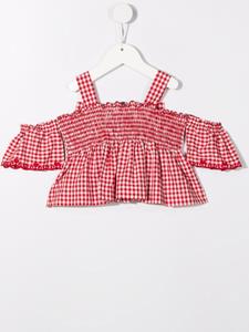 Monnalisa Blouse met gingham ruit - Rood