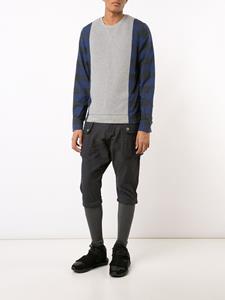 mostlyheardrarelyseen Mostly Heard Rarely Seen plaid sleeves sweatshirt - Grijs