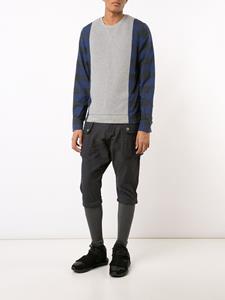 Mostly Heard Rarely Seen plaid sleeves sweatshirt - Grijs