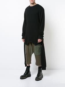 Mostly Heard Rarely Seen asymmetrisch dubbellaags sweater - Zwart