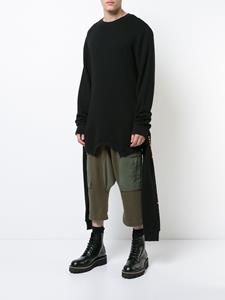 mostlyheardrarelyseen Mostly Heard Rarely Seen asymmetrisch dubbellaags sweater - Zwart