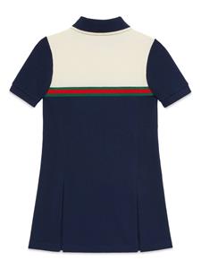 guccikids Gucci Kids Jurk met colourblocking - Blauw