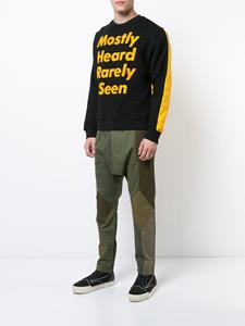 mostlyheardrarelyseen Mostly Heard Rarely Seen oversized trui met geprint logo - Zwart