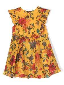 zimmermannkids ZIMMERMANN Kids Jurk met bloemenprint - Geel