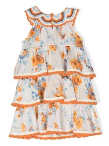 ZIMMERMANN Kids Jurk met bloemenprint - Oranje