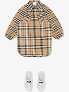 Burberry Kids Blousejurk met vintage ruit - Wit