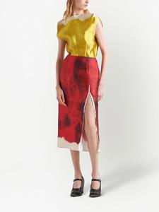 Prada Midi-rok met abstracte print - Rood
