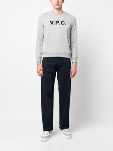 A.P.C. Sweater met logoprint - Grijs