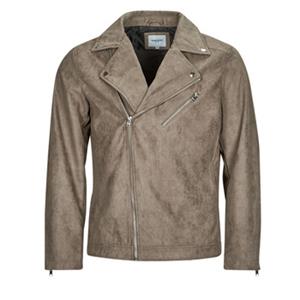 Jack & jones Leren Jas Jack & Jones JJROCKY FAUX SUEDE BIKER JACKET