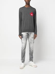 DSQUARED2 Trui met esdoornblad-patroon - Grijs