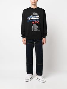 APC Sweater met print - Zwart