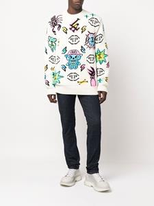philippplein Philipp Plein Trui met monogram - Wit