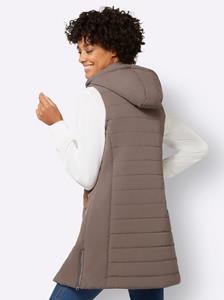 Lang vest in taupe van heine