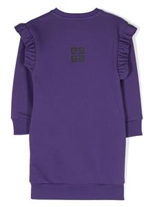 Givenchy Kids Sweaterjurk met logoprint - Paars