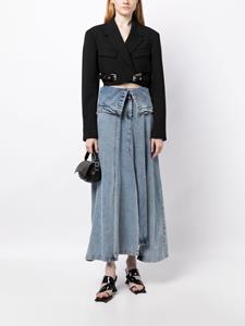 Rokh Denim midi-rok - Blauw