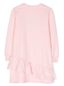 Moschino Kids Jurk met geborduurd logo - Roze