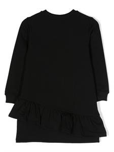 moschinokids Moschino Kids Jurk met logoprint - Zwart