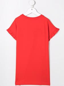 moschinokids Moschino Kids T-shirtjurk met logo - Rood