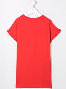 Moschino Kids T-shirtjurk met logo - Rood