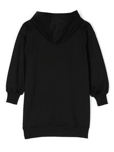 moschinokids Moschino Kids Sweaterjurk met logopatch - Zwart