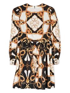 moschinokids Moschino Kids Jurk met barokprint - Wit