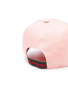 guccikids Gucci Kids Honkbalpet met borduurwerk - Roze