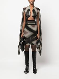 Rick Owens Midi-rok met patroon - Zwart