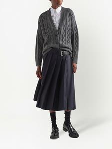Prada Kabelgebreid kasjmier vest - Grijs