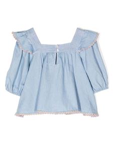 zimmermannkids ZIMMERMANN Kids Gesmockte blouse - Blauw