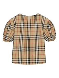 burberrykids Burberry Kids Geruit shirt - Bruin