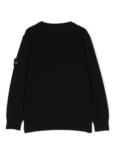 stoneislandjunior Stone Island Junior Trui met V-hals - Zwart