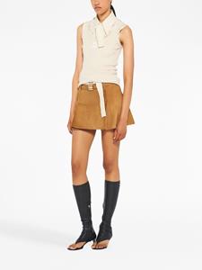miumiu Miu Miu Low waist mini-rok - Bruin